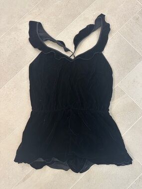 Victoria’s Secret Black Velvet Romper